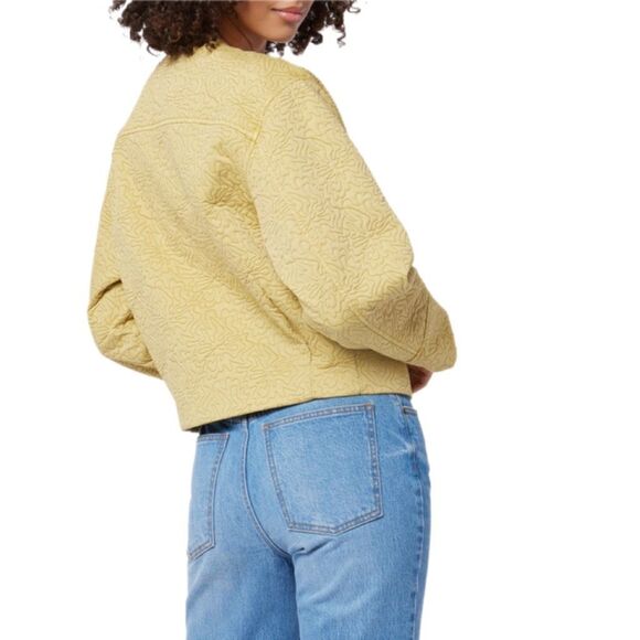 NWT Joie “Brooke” quilted cotton jacket In yellow olive oil. Size S - Picture 2 of 13